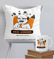 BK Gift Kişiye Özel Okul Müdürü Temalı Yastık Kupa Seti - 2