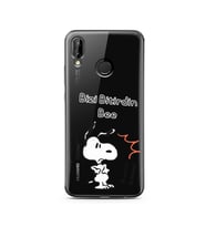 Snoopy Tasarımlı Süper Şeffaf Silikon Telefon Kılıfı Huawei P20 Lite 