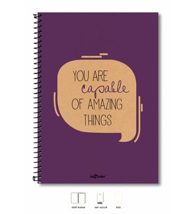 A4 Defter Düz 200 syf Mor Eco