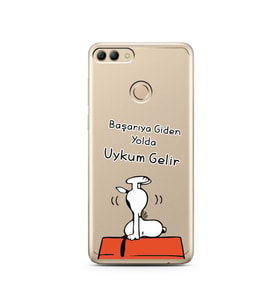 Snoopy Tasarımlı Süper Şeffaf Silikon Telefon Kılıfı Huawei Y9 2018