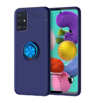 Microsonic Samsung Galaxy A71 Kılıf Kickstand Ring Holder Lacivert