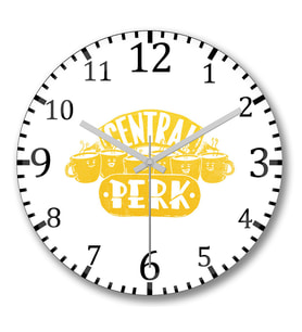 Friends Central Perk2 Duvar Saati Bombeli Gercek Cam