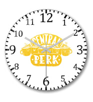 Friends Central Perk2 Duvar Saati Bombeli Gercek Cam