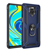Microsonic Xiaomi Redmi Note 9 Pro Kılıf Military Ring Holder Lacivert