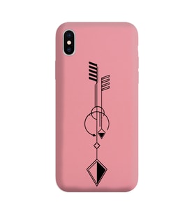 Iphone Xs Çizgi Tasarımlı Pudra Lansman Telefon Kılıfı