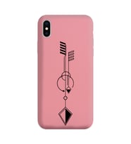 Iphone Xs Çizgi Tasarımlı Pudra Lansman Telefon Kılıfı