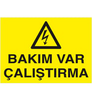 MIGNATIS - Bakım Var Çalıştırma Levhası - Sac Malzeme 25x35cm