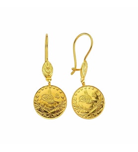 Reşat Küpe Yapraklı 4.65 Gram 22 Ayar Altın