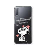 Snoopy Tasarımlı Süper Şeffaf Silikon Telefon Kılıfı Samsung A7 (2017)