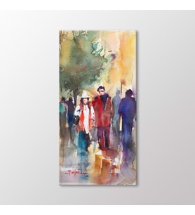 Arty Tablo Suluboya Cadde Tablo (Karışık)