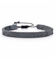 Solfera TASARIM HEMATİT HAKİKİ DOĞAL TAŞ BİLEKLİK BL066