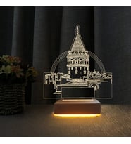 Sevgii Hediyesi Galata Kulesi Tasarımlı 3d Gece Lambası