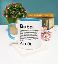 Babalar Günü Hediyesi Baba Kupa Bardak Mavi