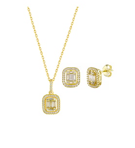 Baget Sarı Gümüş Set