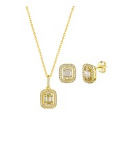 Baget Sarı Gümüş Set