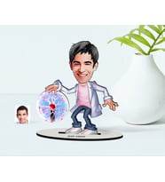 BK Gift Kişiye Özel Bay Elektrik Mühendisi Karikatür Ahşap Biblo  1