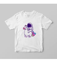 Astronot Unicorn Uzay Tişörtü (Büyük - Çocuk)