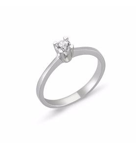 0.50ct Pırlanta Tektaş Yüzük-18k (Beyaz)