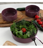 Keramika Mor Stackable Salata/Çerez Seti 3 Parça