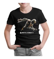 Mortal Combat X Siyah Çocuk Tshirt