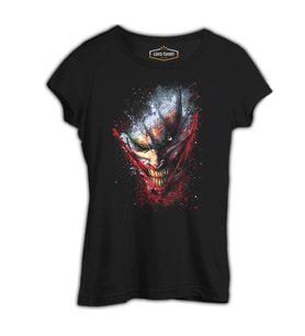 Joker - Face Siyah Kadın Tshirt