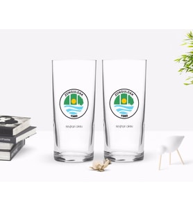 BK Gift Kişiye Özel Renkli Baskılı Zonguldak Tasarımlı Turistik İkili Rakı Bardağı Seti-1 (Beyaz)