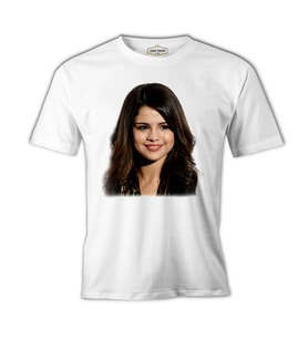 Selena Gomez - Stars Beyaz Erkek Tshirt