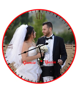 Kişiye İsme Özel Sevgi İçin Duvar Saati