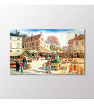 Arty Tablo Pontoise Belediye Önünde Pazar Yeri, 1876 Tablo (Karışık)