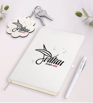 BK Gift Kişiye Özel Avukat Beyaz Defter Kalem ve Anahtarlık Hediye Seti-9 (Model 1)
