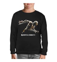 Mortal Combat X Siyah Çocuk Sweatshirt