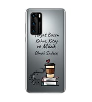 Hayat Bazen Tasarımlı Süper Şeffaf Silikon Telefon Kılıfı Huawei P40