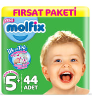Molfix Bebek Bezi Beden:5+ (13-20Kg) Junior Plus 44 Adet Fırsat Pk