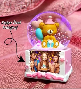 Happy Birthday Panda Doğum Günü Hediyesi Kar Küresi