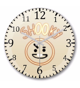 Bt21 Glowing Shooky Bts Duvar Saati Bombeli Gercek Cam