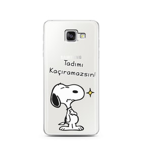 Snoopy Tasarımlı Süper Şeffaf Silikon Telefon Kılıfı Samsung A5 (2016)