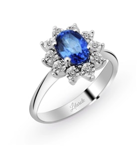 Safir Pırlantalı Yüzük