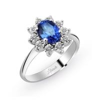 Safir Pırlantalı Yüzük