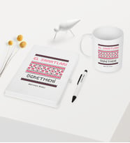 BK Gift Kişiye Özel El Sanatları Öğretmeni Temalı Beyaz Defter Kalem Kupa Seti - 1