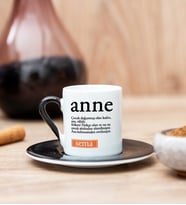 Anne Kelime Anlamı Siyah Türk Kahvesi Fincanı