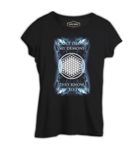 Bring me the Horizon - My Demons Siyah Kadın Tshirt