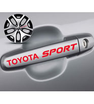 Toyota kapı Kolu Sport Sticker Yapıştırma 8 Ad