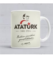 Mustafa Kemal Atatürk Bütün Ümidim Gençliktedir Kupa Bardak