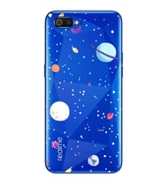 Gezegenler Tasarımlı Süper Şeffaf Silikon Telefon Kılıfı Oppo Realmi C2