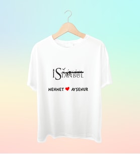 Şehrinize Özel İsim Baskılı Siluet Tshirt