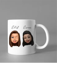 Emoji Kız Arkadaş Kupası Kişiye Özel
