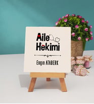 Aile Hekimi Tasarımlı Hediye Aile Hekimi Dekoratif Taş Baskı 