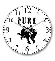 The Cure Rock Duvar Saati Bombeli Gercek Cam