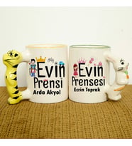 Evin Prensi Evin Prensesi Kaplan Ve Tavşan Figürlü 2'Li Kupa