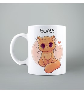 Sevimli Kedi Kupası Kişiye Özel